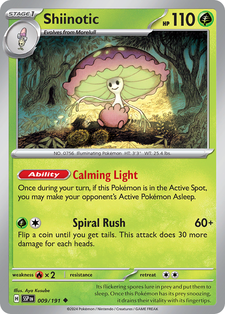 Shiinotic 9/191 Uncommon | Surging Sparks | Pokemon Card | eBay