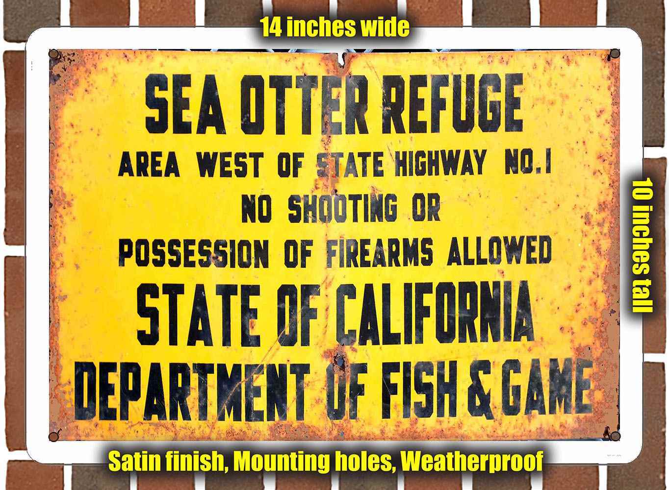 Metal Sign - California Sea Otter Refuge- 10x14 inches | eBay