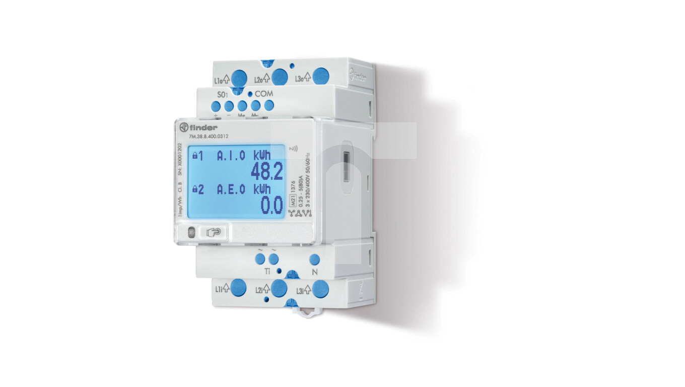 Bidirectional three-phase energy meter MID 80A M-BUS NFC 7M.38.8.400.0312 /T2UK