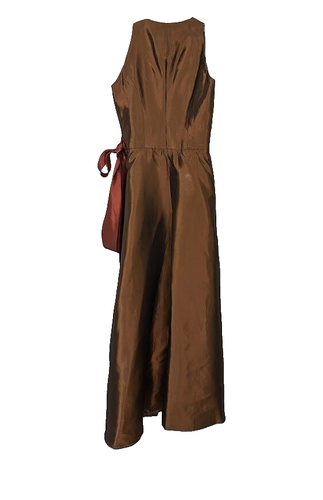 Lazaro Copper Polyester double lined Taffeta Wrap Ball Gown, 8, NEW $899 - Picture 6 of 6