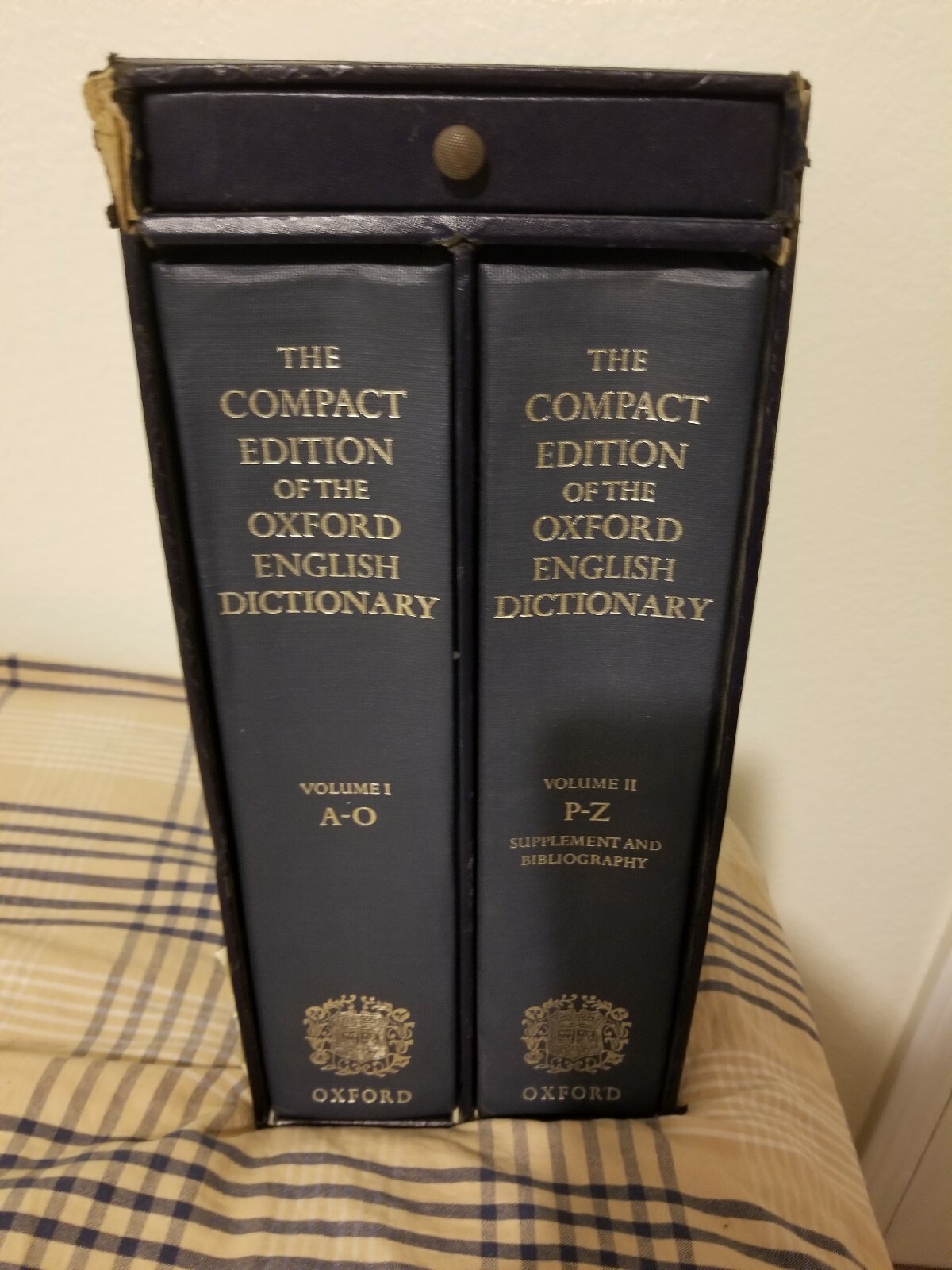 1985 Compact Edition of the Oxford English Dictionary 2 Volumes eBay