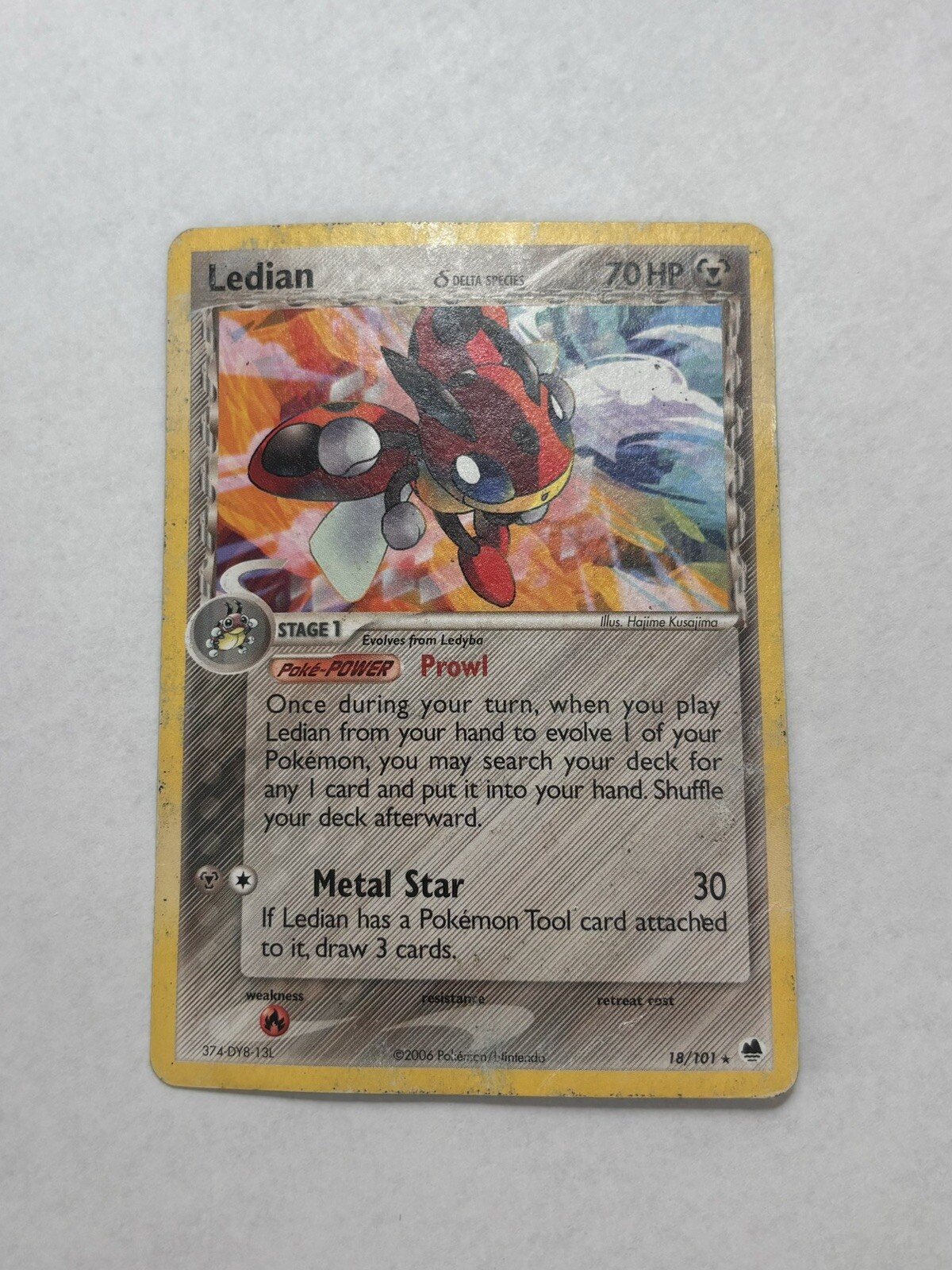 Ledian 18/101 Pokemon TCG Card EX Dragon Frontiers - HP