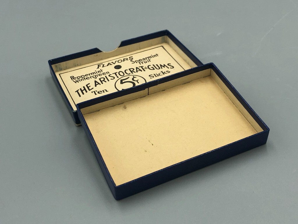 Antique GOLD TIP GUM Aristocrat CIGARETTE Form BOX Advertising Sterling Mint