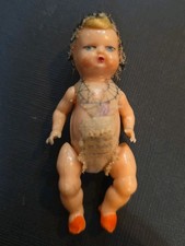 1920s Celluloid Minerature Doll Doll House Size Italian Baby 2.5 in / 7 cm