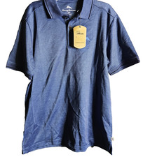NEW Tommy Bahama Coastline Men's Navy Stripe Polo Lightweight Breathable Golf S