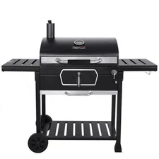 30" Deluxe Charcoal Grill BBQ Smoker Picnic Camping Patio Backyard Cooking