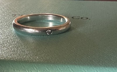 Tiffany & Co. Ring Elsa Peretti Stacking Band 1P Diamond SV 925