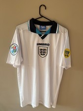 BNWT England 1996 Home Retro Shirt Football Umbro Jersey Soccer Men Size XL