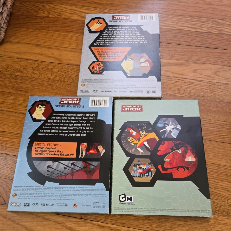 Samurai Jack The Complete Seasons 1-3 DVD Cartoon Network - Image 2 of 4