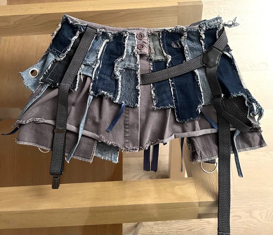 Denim Skirt. Handmade. Size XS-S. QUICK sale.  - Image 2 of 4