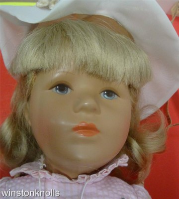 BLUE EYED GIRL 47 CM 18 1/2 '' DOLL ORIGINAL KATHE KRUSE STOFFPUPPE WITH TAG