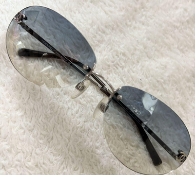 CHANEL Rimless Sunglasses Eyewear 4013 c.124/55 Coco Logo Body