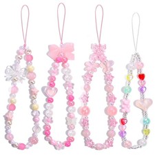 TINKRSTUFF 4 PCS Cute Phone Charms 15 cm x 20 x 1.6 cm, Pink E-4 Pcs