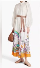 Zimmermann Lola Billow Dress Sz 0 AU Long Sleeve Belted