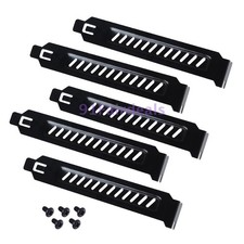 5pcs Black PCI Slot Cover Dust Filter Blanking Plate Hard Steel w/screws