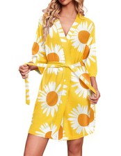 Ekouaer Robes for Women Waffle Knit Bathrobe Soft Lightweight Knee Length Lou...