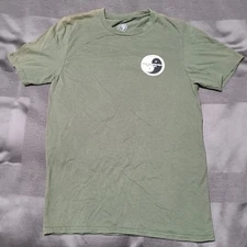 T & C Surf Design Small Green Short Sleeve T-Shirt Front/Back Logo Rooster