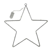 LED-STERN, Metallstern, Weihnachtsdeko Silber Ø 35Cm