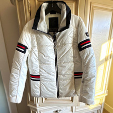 Toni Sailer Women's White Full-Zip Insulated Polyamide Short Jacket IT 42