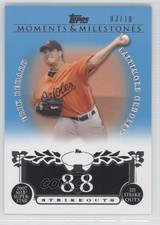 2008 Moments & Milestones Blue 3/10 Erik Bedard (2007 MLB Superstar 221 Ks) 0c3