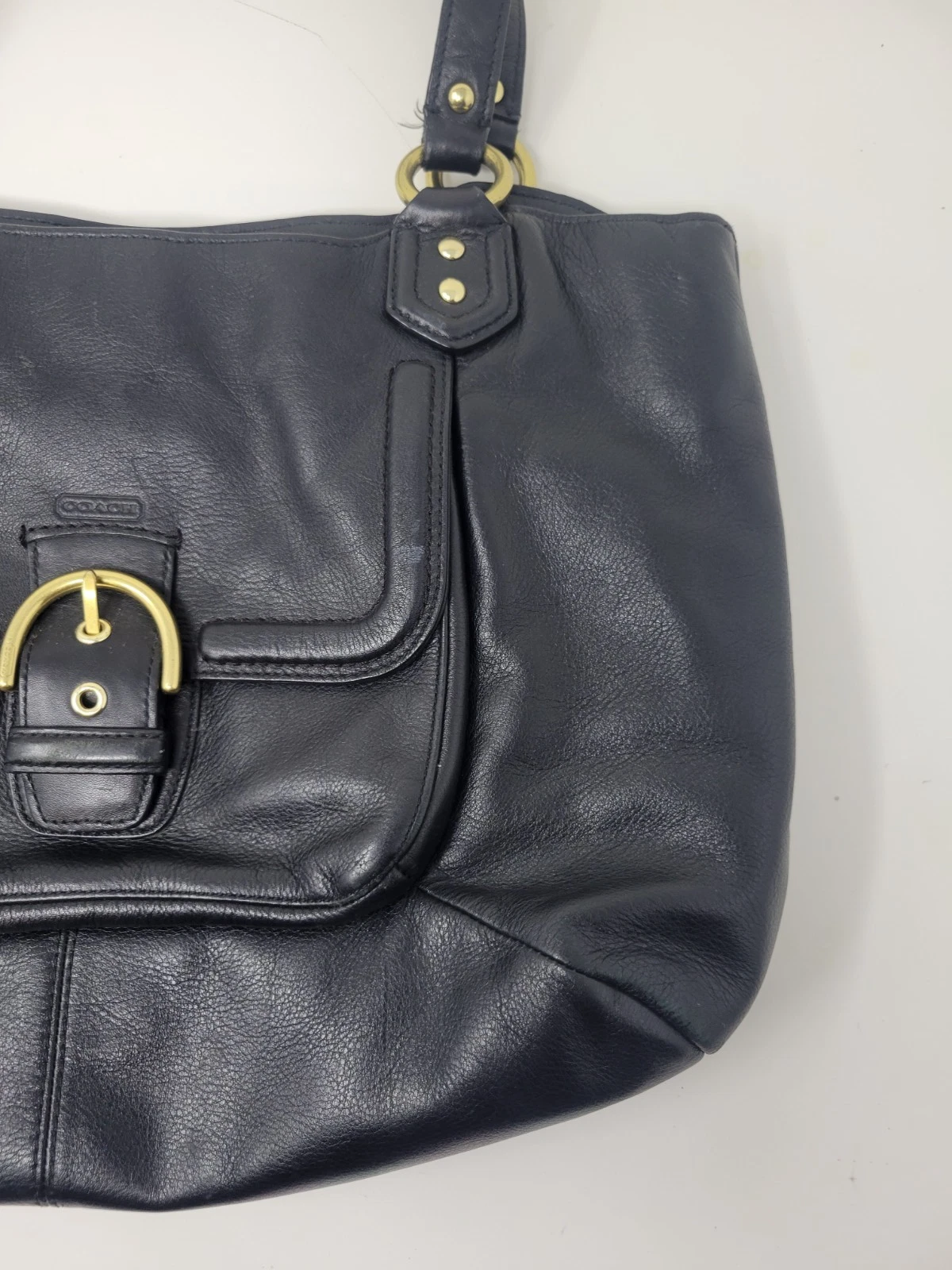 Borsa a tracolla Coach Campbell Belle in pelle nera F1381 F24961