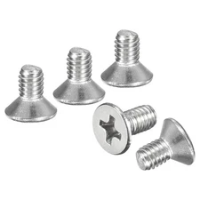 M4-0.7x8 Flat Head Machine Screws -50pcs -304 Stainless Steel -Silver