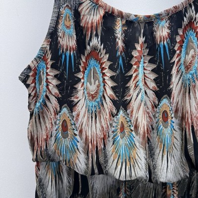 white christmas dresses Sexy Deep V Neck Peacock Print Beach Dress Long Sleeve Casual Boho Women Dress main image 0