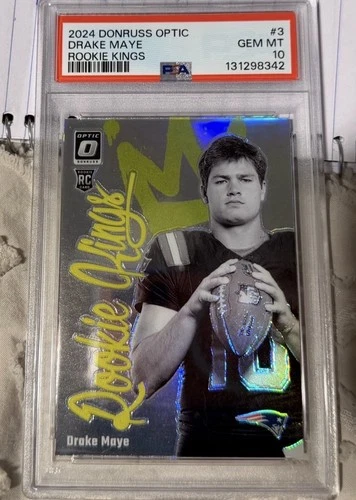 2024 Panini Donruss Optic Rookie Kings Drake Maye 3 Rc Psa 10 Holo Silver Hit