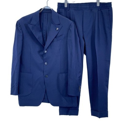 Gabriele Pasini JG16728Q Marzotto Incase Wool 3B Single Suit Setup 48 Navy
