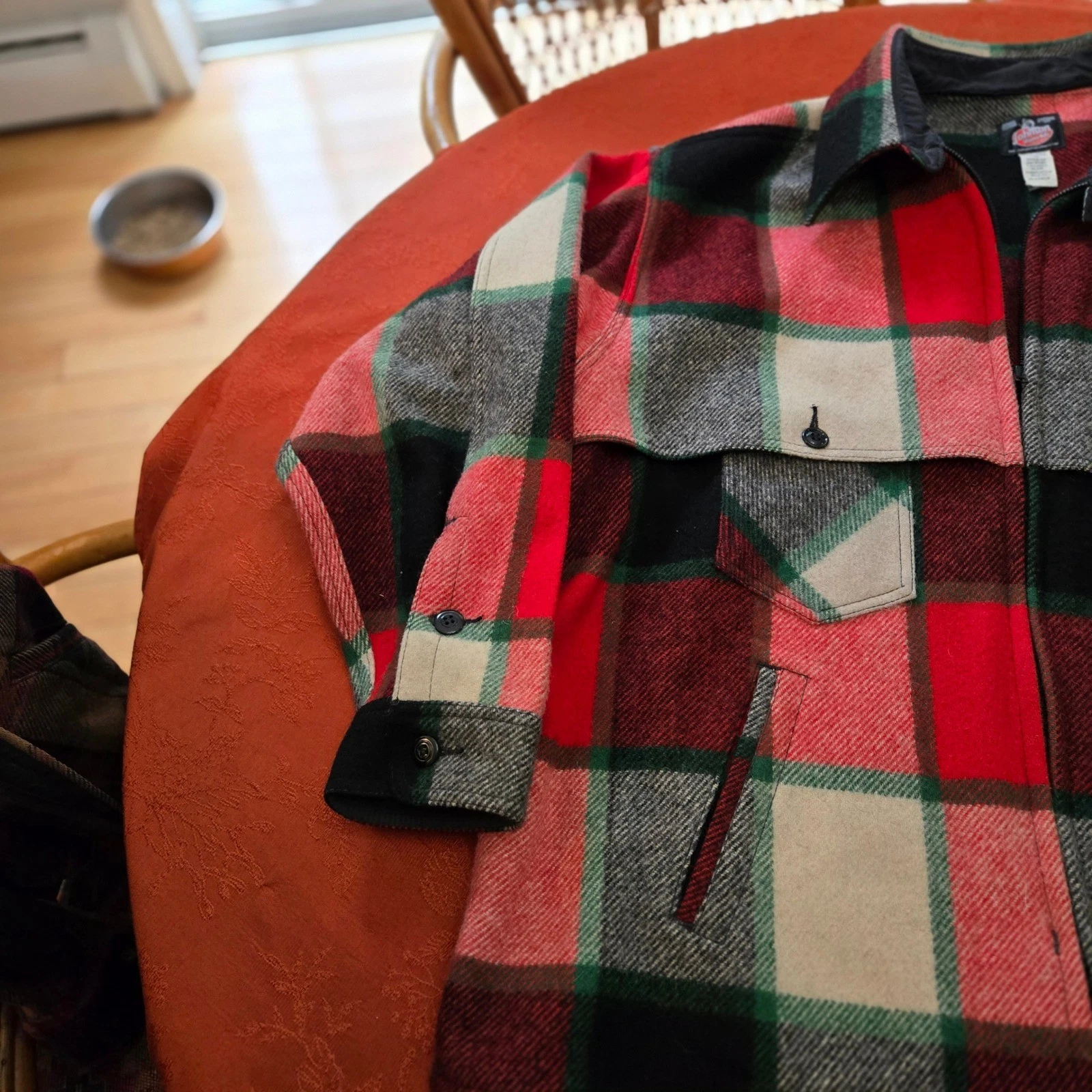 Johnson Woolen Mills Jac-Shirt Canadian Plaid Wool Jacket Mens 3XL Made in USA - product detail image 2