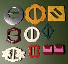 Mixed Lot Of 10 Vintage Belt Buckles