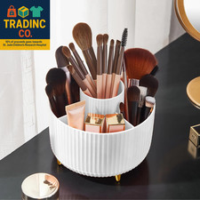 Makeup Brush Holder Organizer,360  Rotating Makeup Brush Organizer,5 Slot Make u