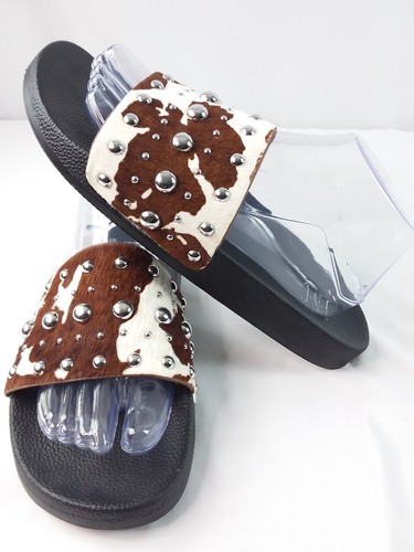 Toboganes de pelo de vaca INC International Concepts Peymin marrón y blanco talla 11 - Imagen 5 de 9