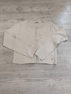 Mayoral Cardigan Girl's 14 cream neutral NWTs Spanish ribbed fitted Basic