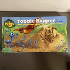 Pixar A Bugs Life Movie Topple Hopper 3D Board Game 1998 1990s Mattel USA Made