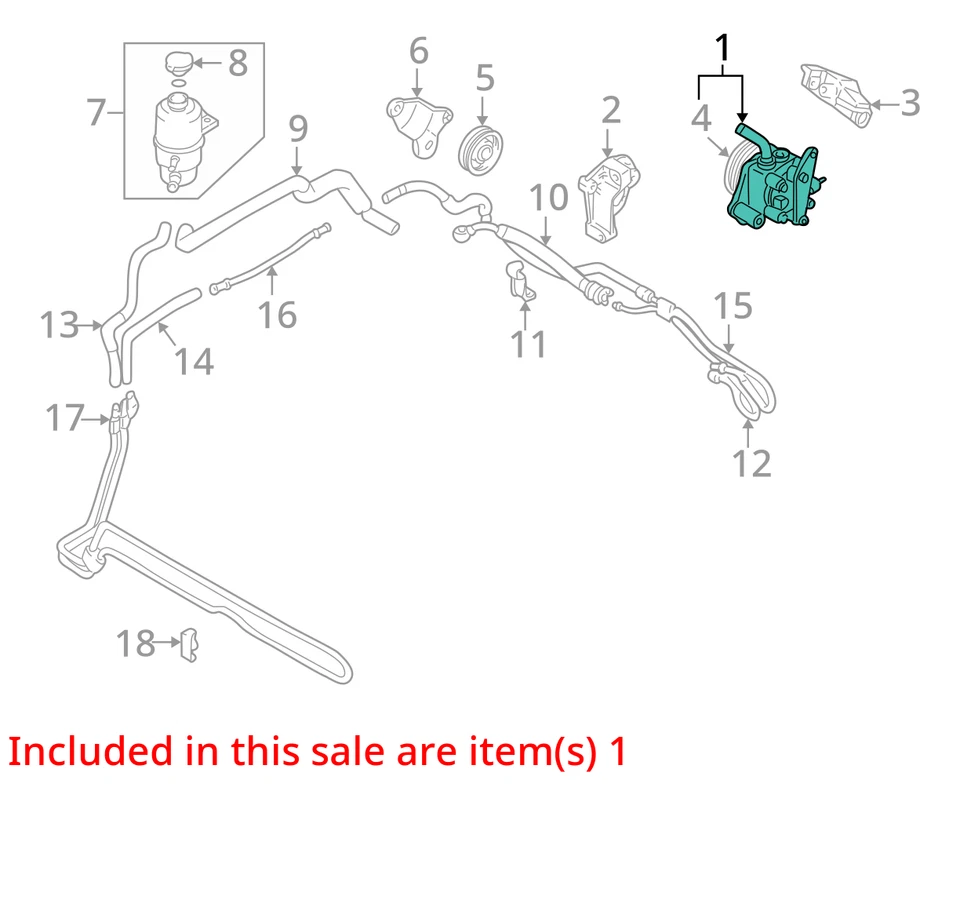 Power Steering Pump Coupe Fits 03-05 SEBRING 2481206 - Image 3 of 4