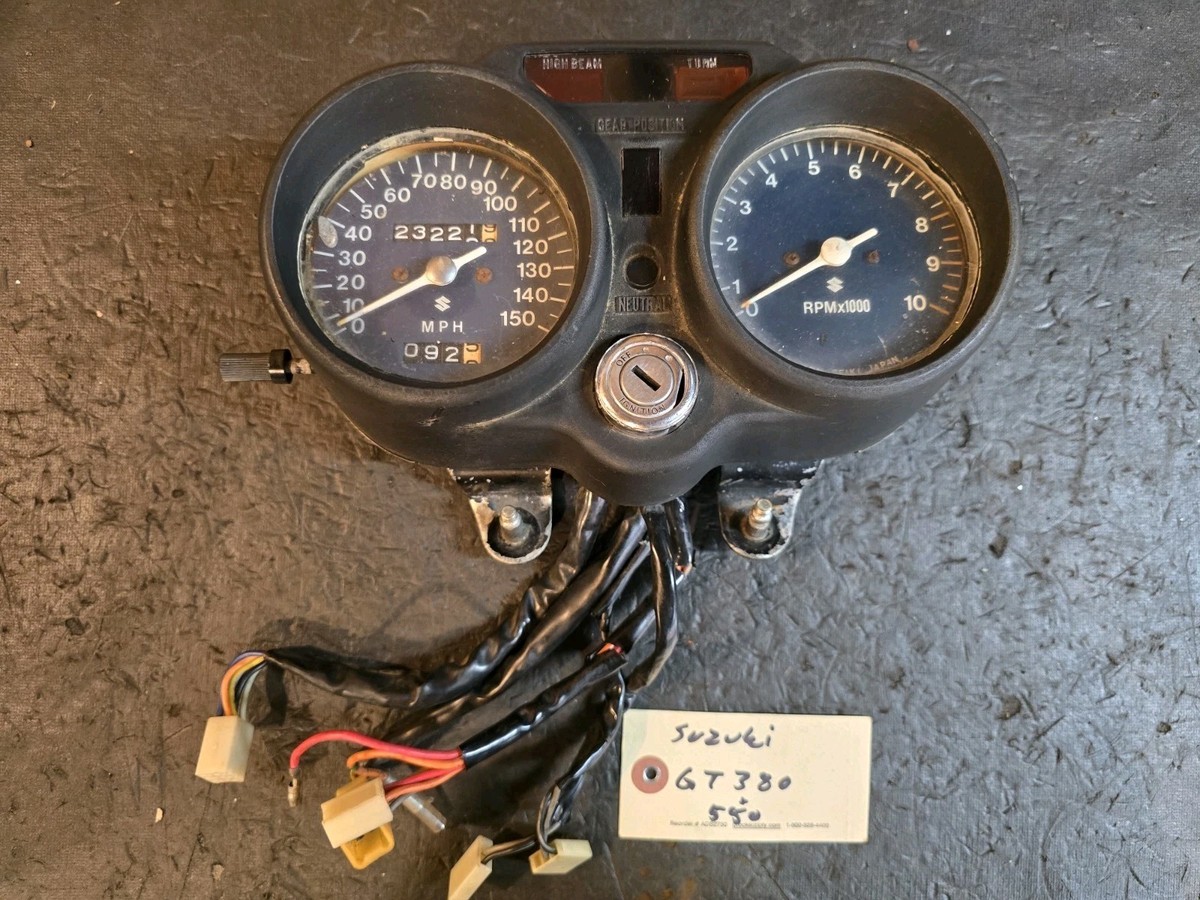 Suzuki GT380 / GT 550 Speedometer Tachometer Gauges OEM ORIGINAL