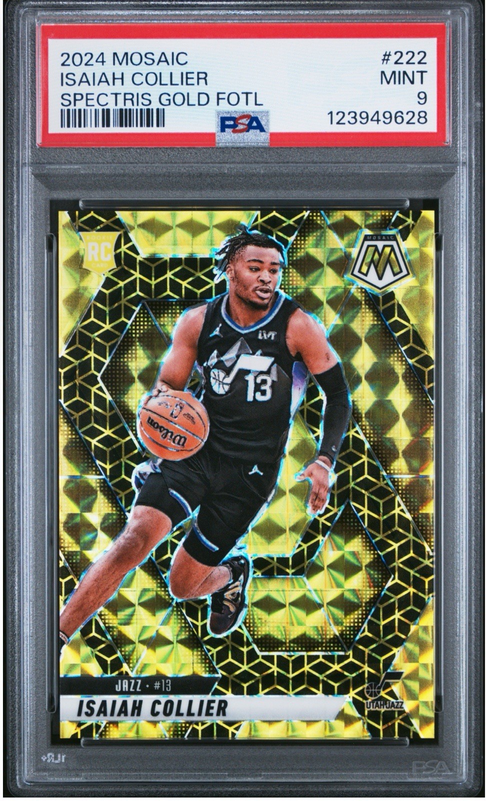 2024 PANINI MOSAIC 222 ISAIAH COLLIER SPECTRIS GOLD FOTL /10