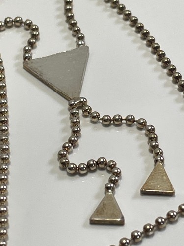 Vintage modernist style sterling silver '925' geometric panel necklace 6.2g - Picture 9 of 17