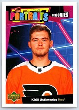2020-21 Upper Deck UD Portraits Kirill Ustimenko Rookie Philadelphia Flyers
