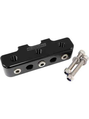 Aeroflow Pressure Sensor Block Black 9 X 1/8 Npt Black (AF456-03BLK) - Picture 1 of 12