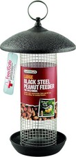 Image of Gardman Large Steel Peanut Feeder - Durable Black steel, 16 x 19 x 4 cm