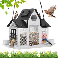 Metal Bird Feeder for Outdoors Hanging,Squirrel Proof Wild Bird Feeders