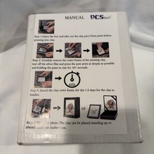 PCS Print Memorial Frame w/ Clay Imprint Kit Dog Cat Pawprint Benefit Charity