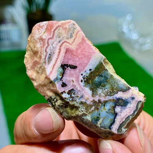 19G Rhodochrosite Crystal Slab Slice AAA+ Love / Compassion / Light Argentina - Picture 13 of 17