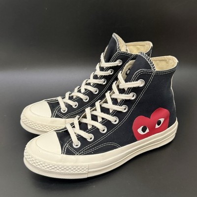 CONVERSE X Comme des Garçons PLAY High Top Chuck 70 Unisex Sneakers Women s 7