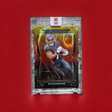 2024 Panini Obsidian Bijan Robinson Molten  Lava 3/14 Number Match Card Number