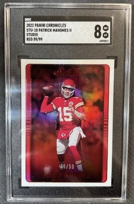 Patrick Mahomes II 2022 Panini Chronicles Studio Red Card Chiefs 89/99