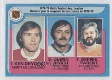 1979 O-Pee-Chee League Leaders Ken Dryden Glenn Resch Bernie Parent #6 HOF 0k2
