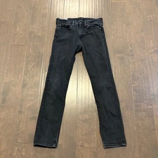 Abercrombie & Fitch Skinny Jeans Men 28x28 (Tag 28x30) Black Stretch Denim A&F